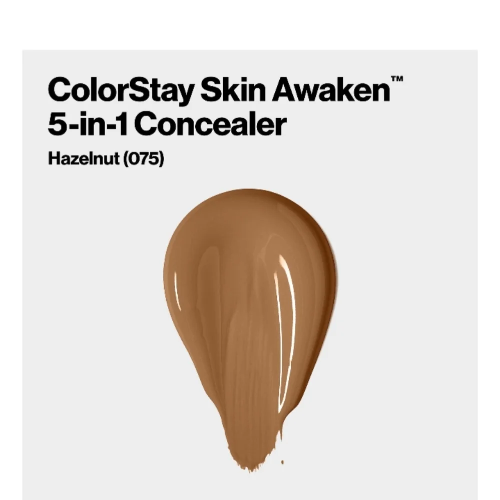Revlon ColorStay Skin Awaken Cream Concealer Longwear, 075 Hazelnut